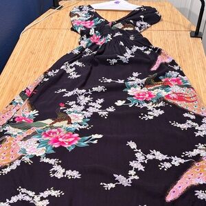 Floral Black Maxi Dress